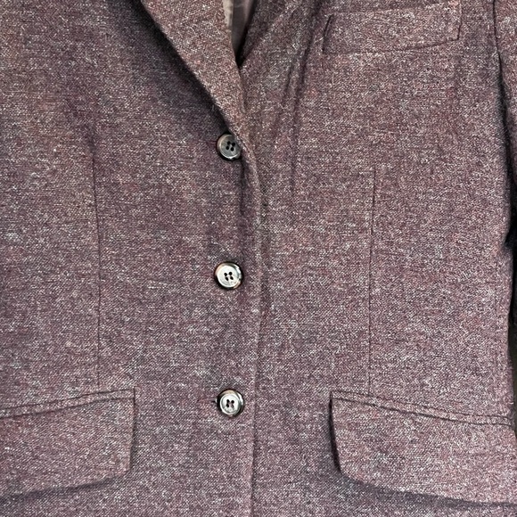 Les Boutiques San Francisco Wool Blazer Maroon Vintage - Picture 10 of 11